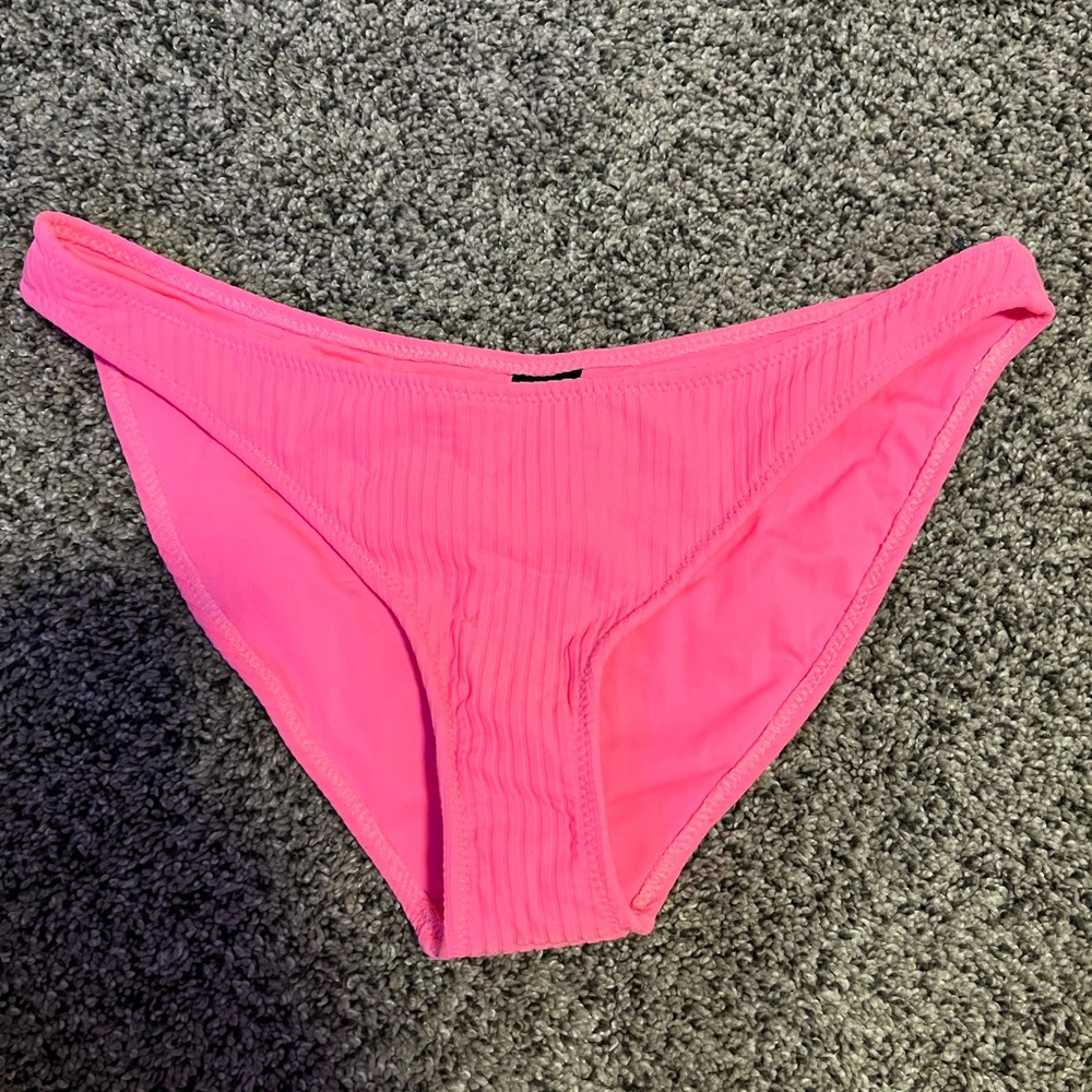 Pink Ribbed Triangl Bottoms